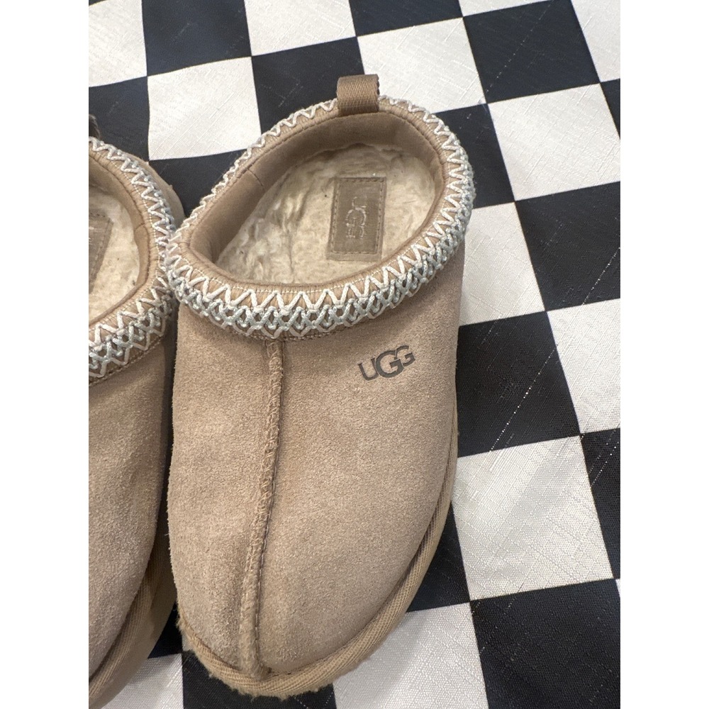 UGG Kids Tasman Suede Slippers Chestnut Tan Slip On Shoes Size 13 - Picture 3 of 6